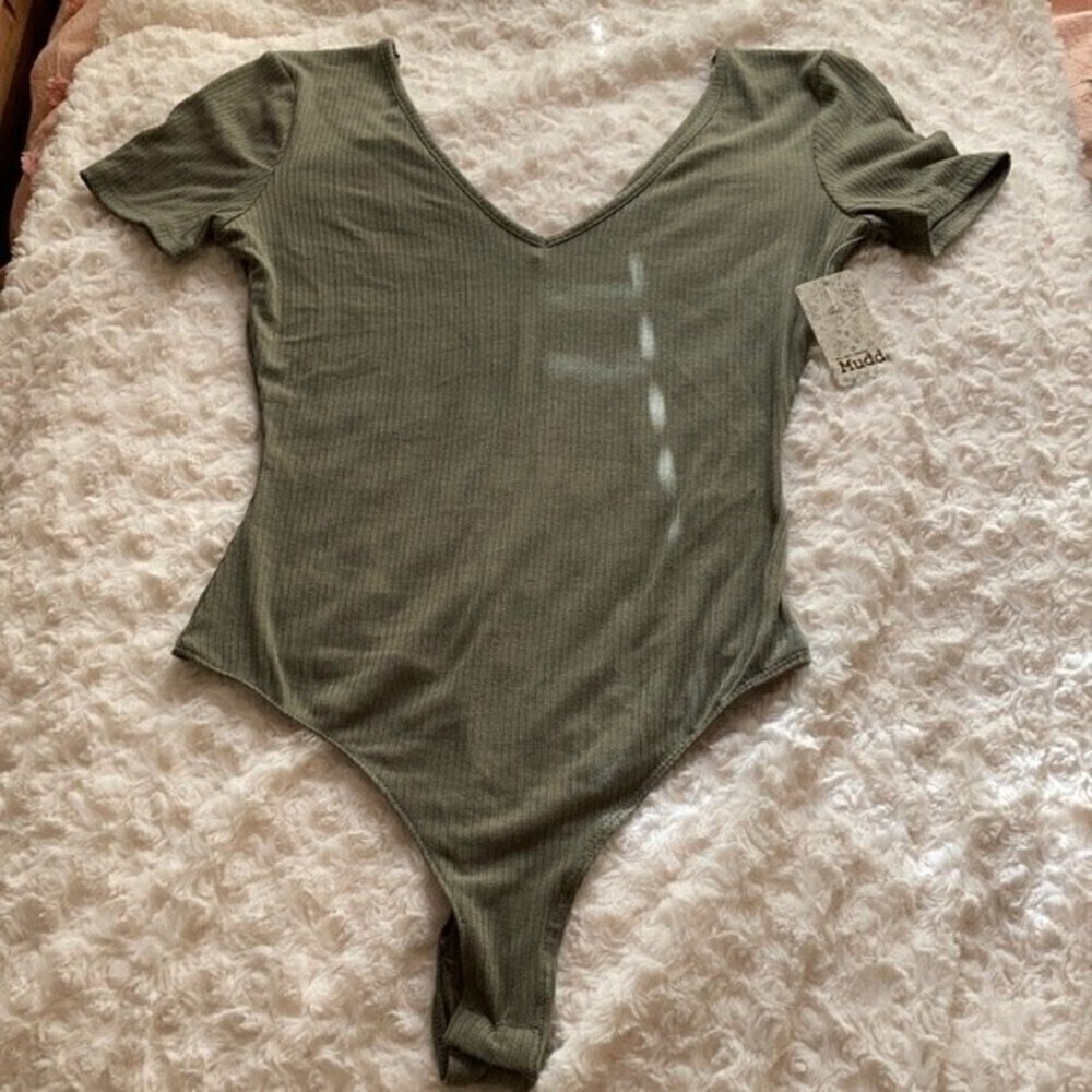 Mudd Green ribbed bodysuit